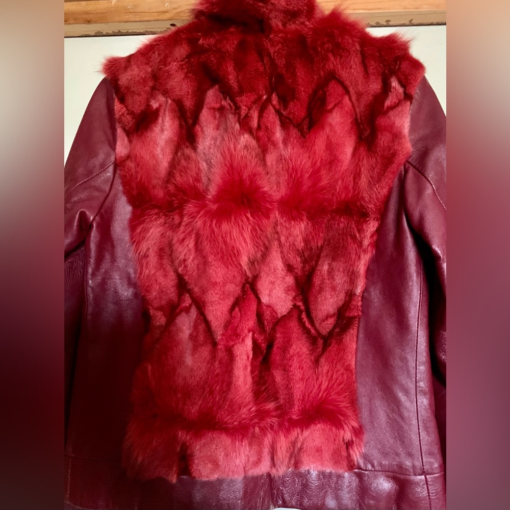 🎁leather jacket, burgundy red. small size. authentic leather 🎁#RAB - Picture 7 of 15